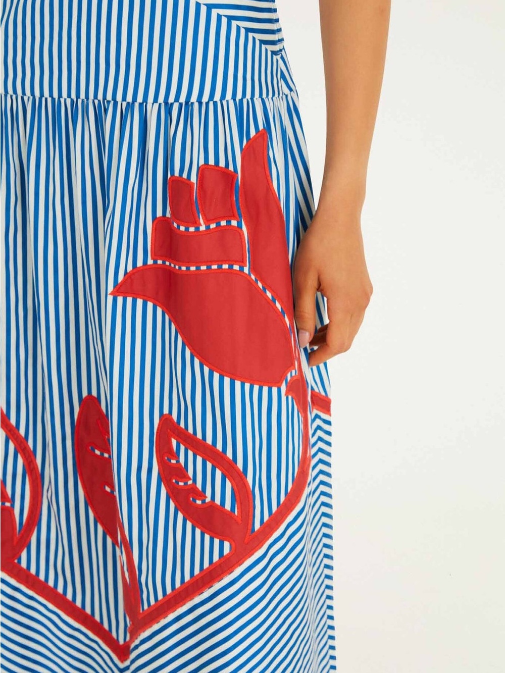 NWT FARM Rio Sky Stripes Sleeveless Midi Dress - Picture 4 of 4